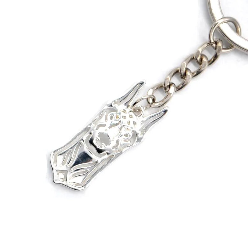 Adorable Silver Doberman Pinscher Keychain