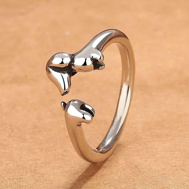 Cute Dachshund Silver Ring – Adorable Dog Jewelry for Women