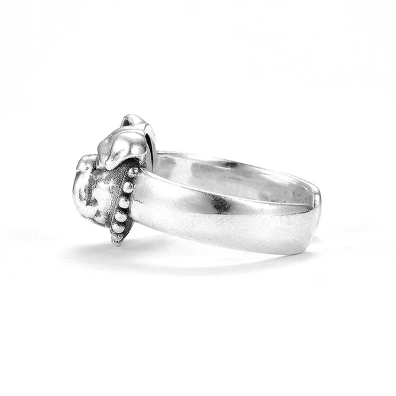 English Bulldog Silver Ring – Bold Spirit Dog Jewelry for Men