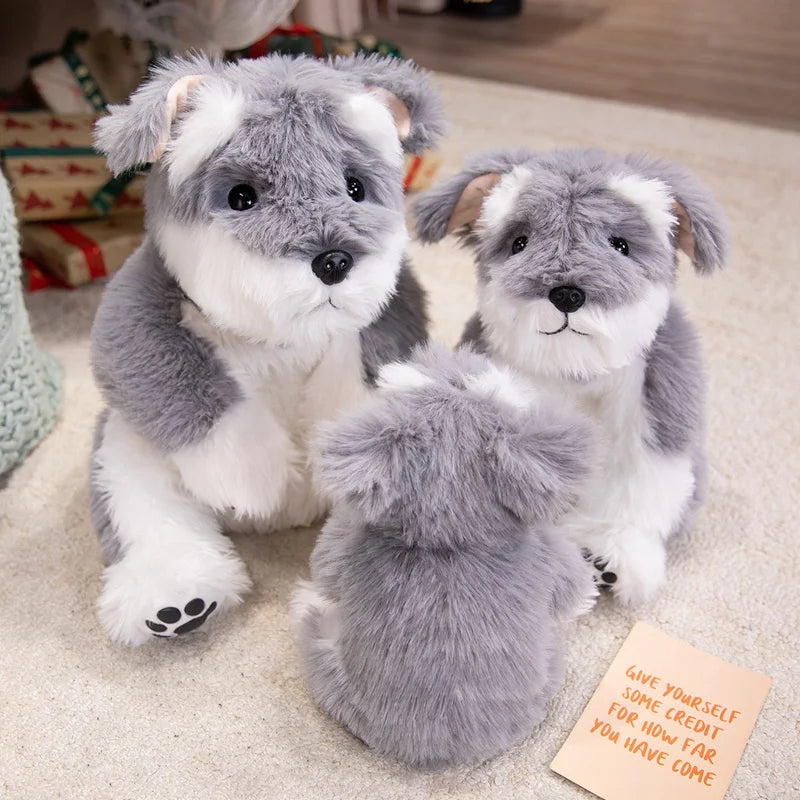 Lovely Salt & Pepper Schnauzer Stuffed Animal