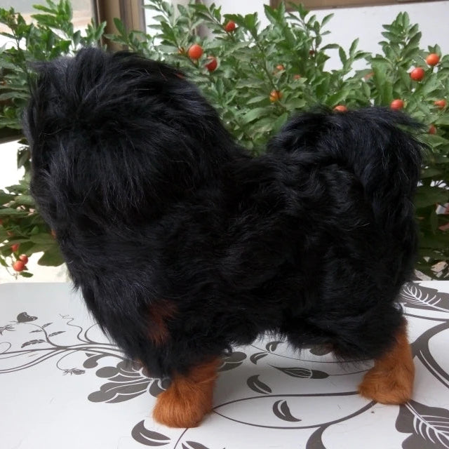 Realistic Black & Tan Tibetan Mastiff Figurine – Lion-Like Guardian Dog Keepsake Gift