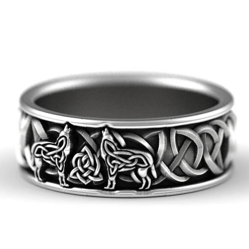 Siberian Husky Silver Ring – Detailed Dog Jewelry for Men