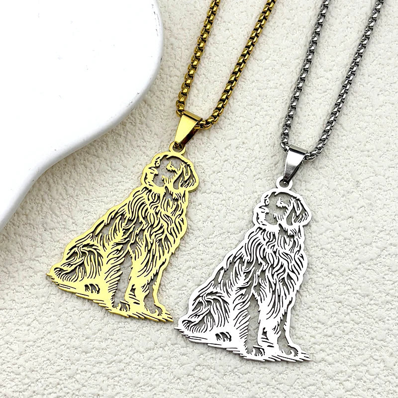 Whimsical Golden Retriever Necklace – Cute Dog Jewelry for Girls