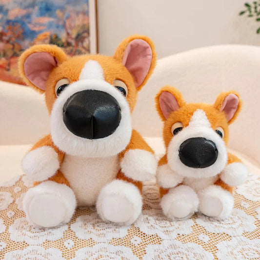 Adorable Corgi Plush Toy – Red Collar Stuffed Animal Gift