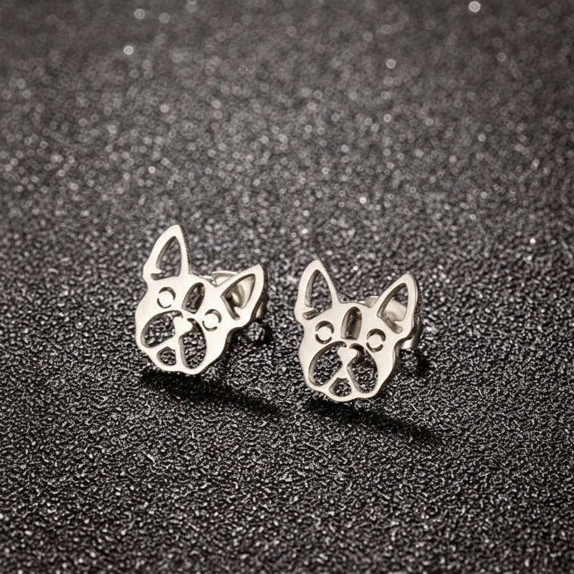 Adorable French Bulldog Earrings – Gold and Silver Dog Jewelry for Women