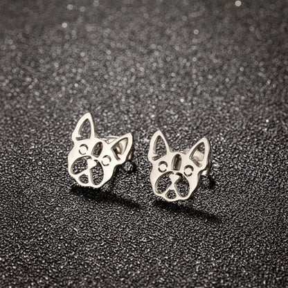 Adorable French Bulldog Earrings – Gold and Silver Dog Jewelry for Women