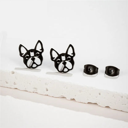 Adorable French Bulldog Earrings – Gold and Silver Dog Jewelry for Women