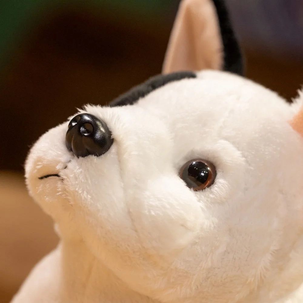 Adorable French Bulldog Plush Toy – White and Brindle Stuffed Animal