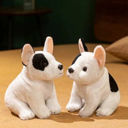 Adorable French Bulldog Plush Toy – White and Brindle Stuffed Animal