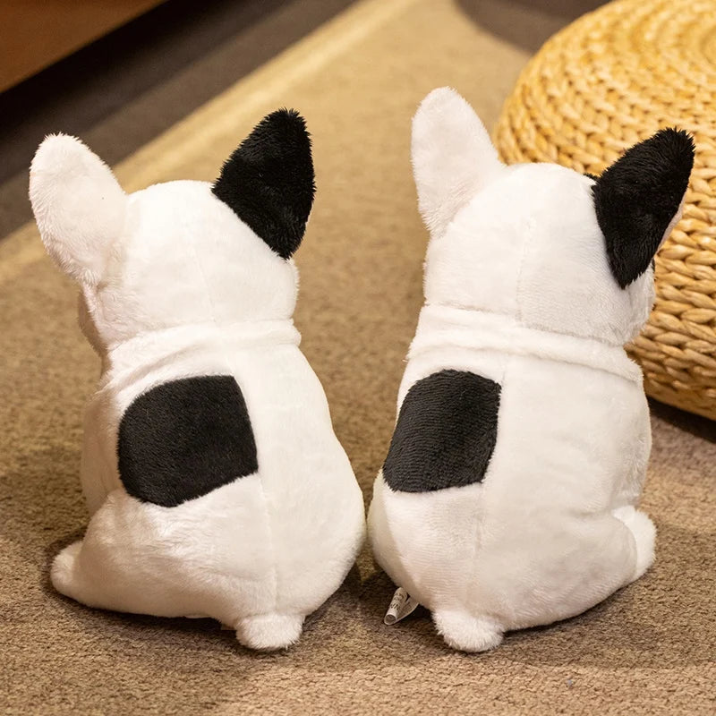 Adorable French Bulldog Plush Toy – White and Brindle Stuffed Animal