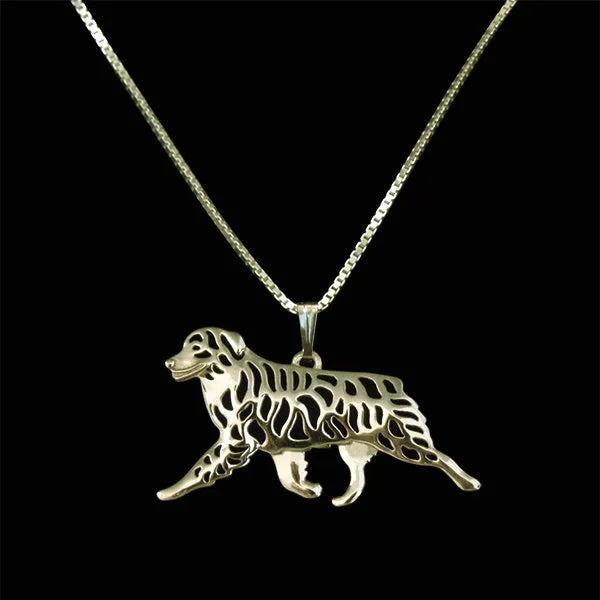 Adorable Golden Australian Shepherd Necklace – Sweet Puppy Jewelry