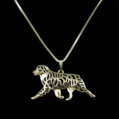 Adorable Golden Australian Shepherd Necklace – Sweet Puppy Jewelry