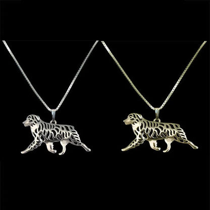 Adorable Golden Australian Shepherd Necklace – Sweet Puppy Jewelry
