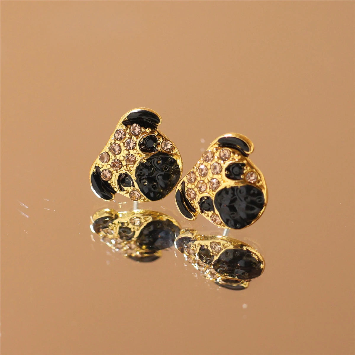 Adorable Golden Pug Earrings – Sweet Dog Lover Jewelry Charm for Women