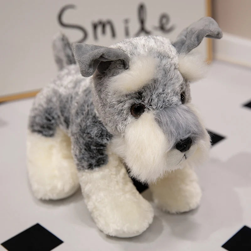 Adorable Salt & Pepper Schnauzer Stuffed Animal