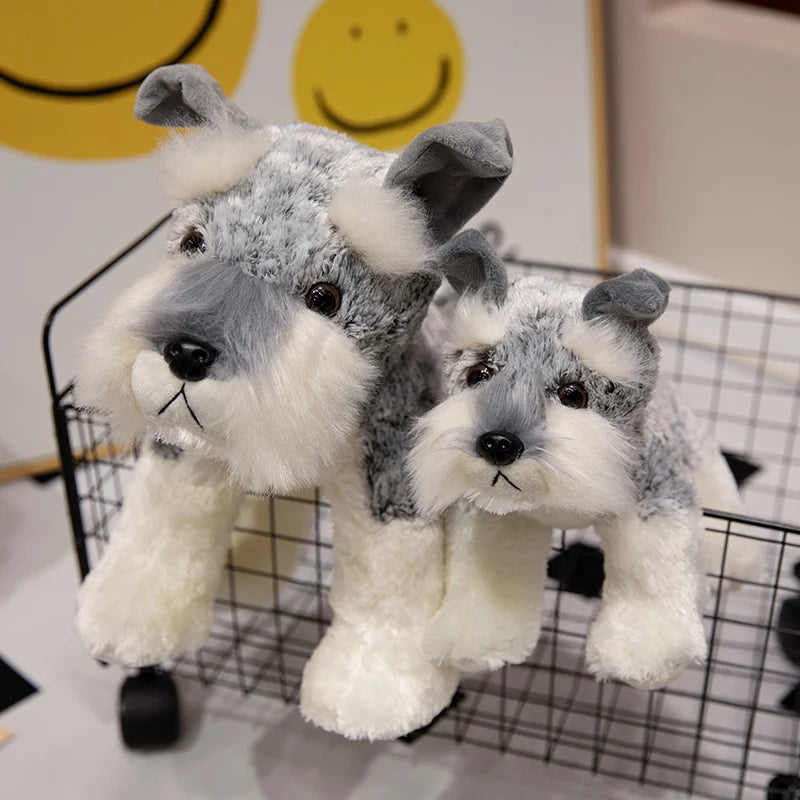 Adorable Salt & Pepper Schnauzer Stuffed Animal