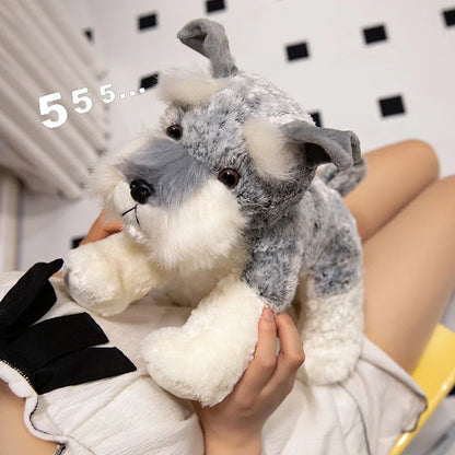 Adorable Salt & Pepper Schnauzer Stuffed Animal