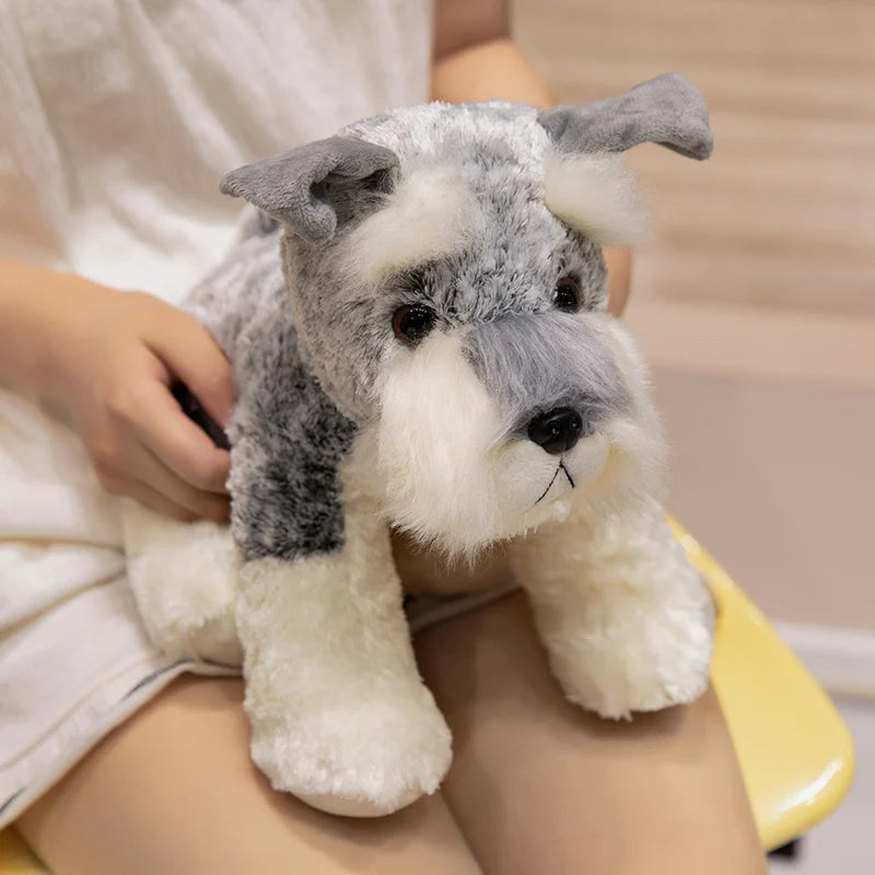 Adorable Salt & Pepper Schnauzer Stuffed Animal