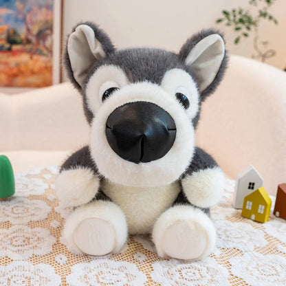 Adorable Siberian Husky Plush Toy – Gray and White Stuffed Animal Gift