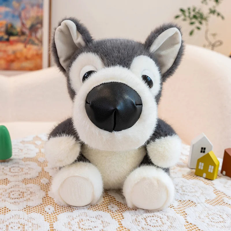 Adorable Siberian Husky Plush Toy – Gray and White Stuffed Animal Gift