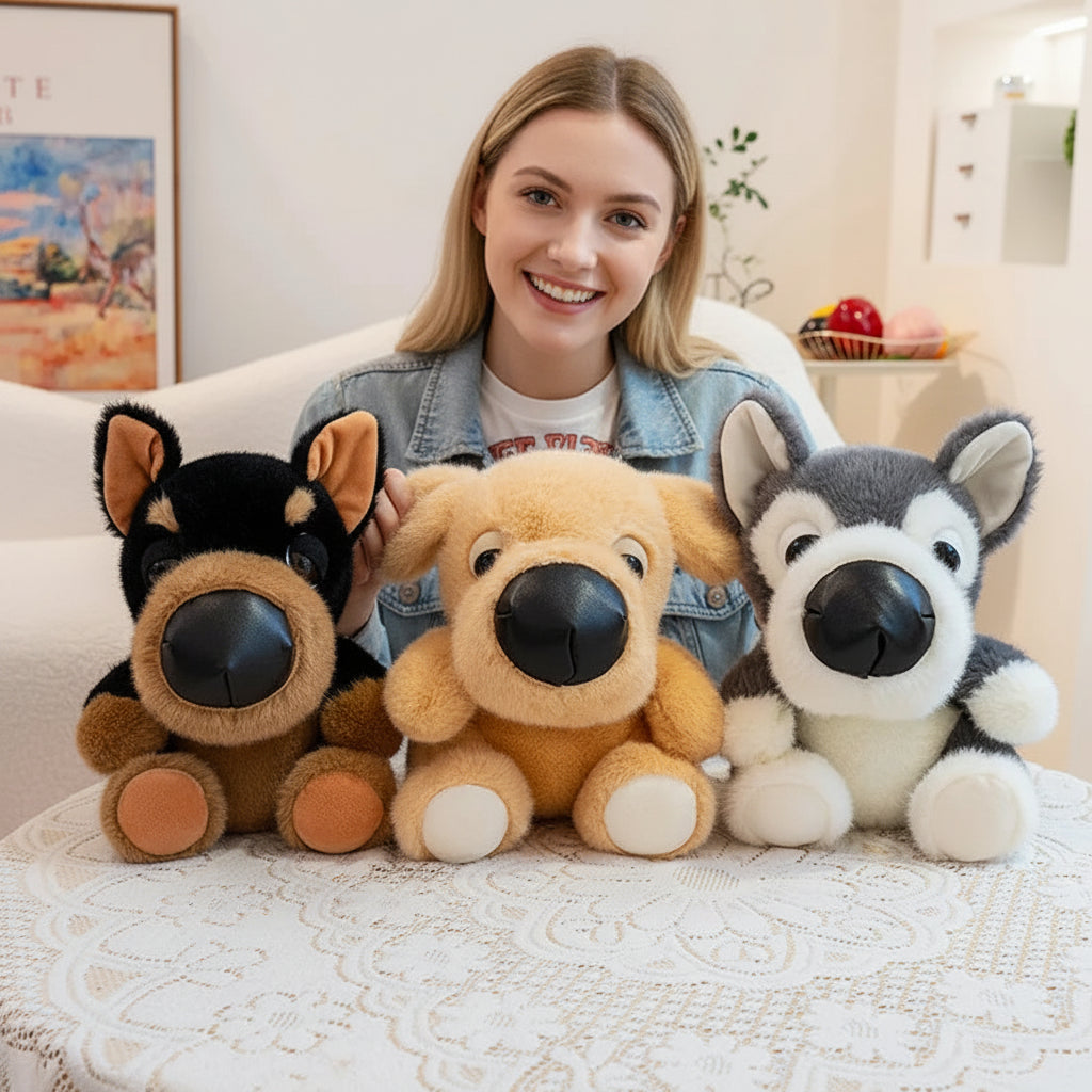 Adorable Siberian Husky Plush Toy – Gray and White Stuffed Animal Gift