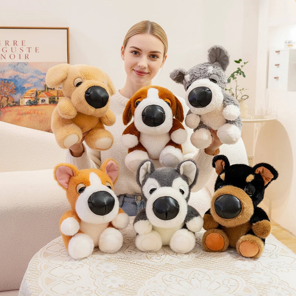Adorable Siberian Husky Plush Toy – Gray and White Stuffed Animal Gift