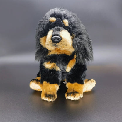 Adorable Tibetan Mastiff Plush Toy – Black & Tan Tibetan Mastiff - Realistic Stuffed Dog