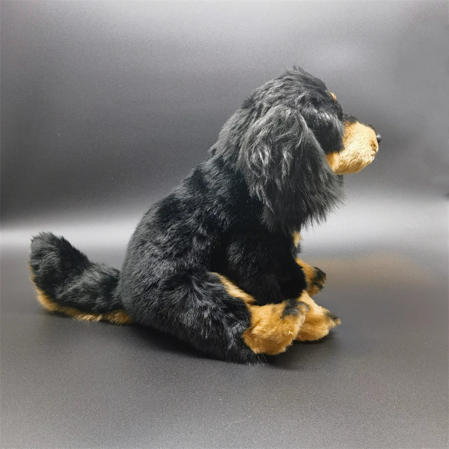 Adorable Tibetan Mastiff Plush Toy – Black & Tan Tibetan Mastiff - Realistic Stuffed Dog