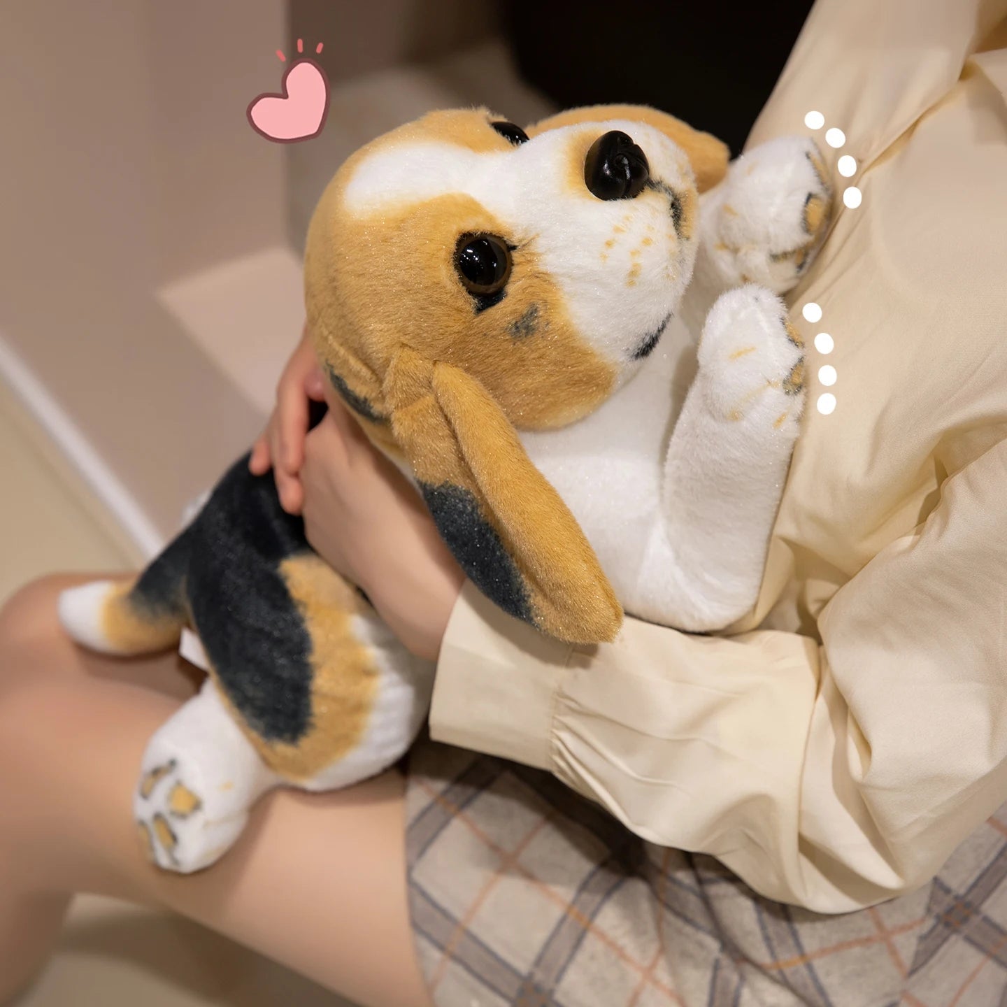 Adorable Tri Color Beagle Plush Toy – Stuffed Animal Gift