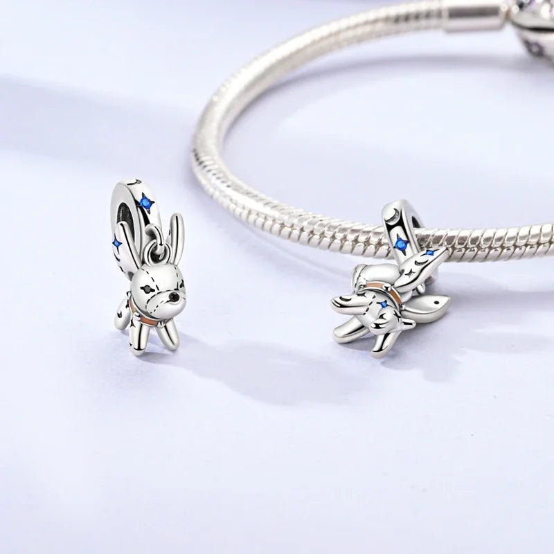 Artistic French Bulldog Charm, Necklace – Creative Silver Dog Jewelry