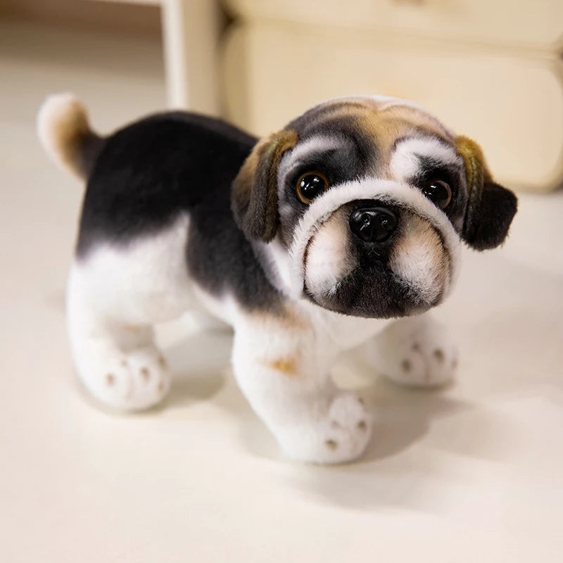 Beabull Plush Toy for Bulldog Lovers - Tri-Color Designer Dog - Realistic Stuffed Animal Gift