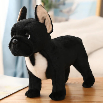 Black and White Obsidian Spot French Bulldog Puppy Plush