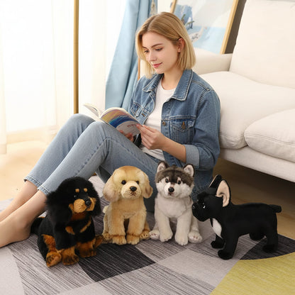 Black & White Husky Plush – Fluffy Snow Puppy Snuggle Buddy Gift
