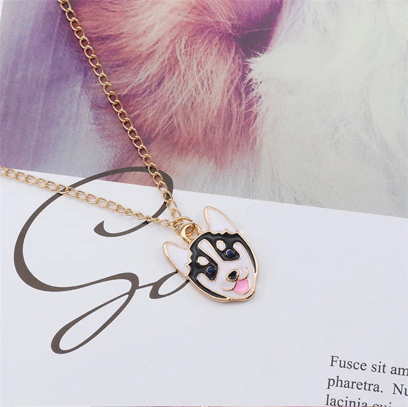 Celestial Husky Necklace – Dreamy Arctic Dog Jewelry for Women