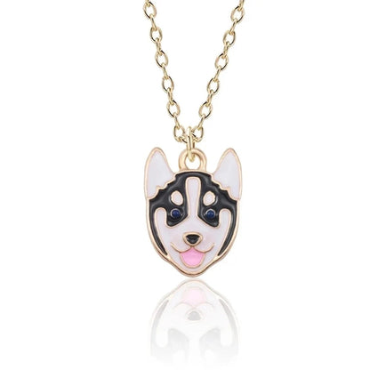 Celestial Husky Necklace – Dreamy Arctic Dog Jewelry for Women