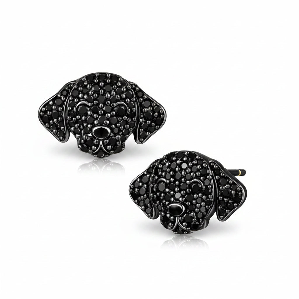 Charming Golden Retriever Earrings - Golden & Black Jewelry – Sweet Dog Gift Idea