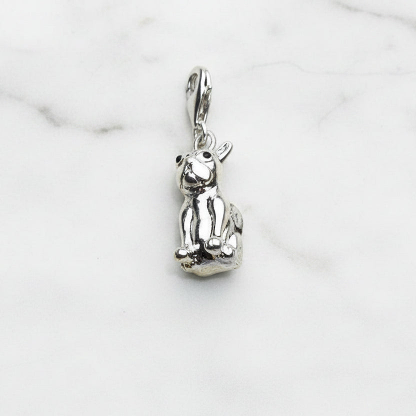 Chic French Bulldog Sterling Silver Charm – Modern Dog Lover Gift