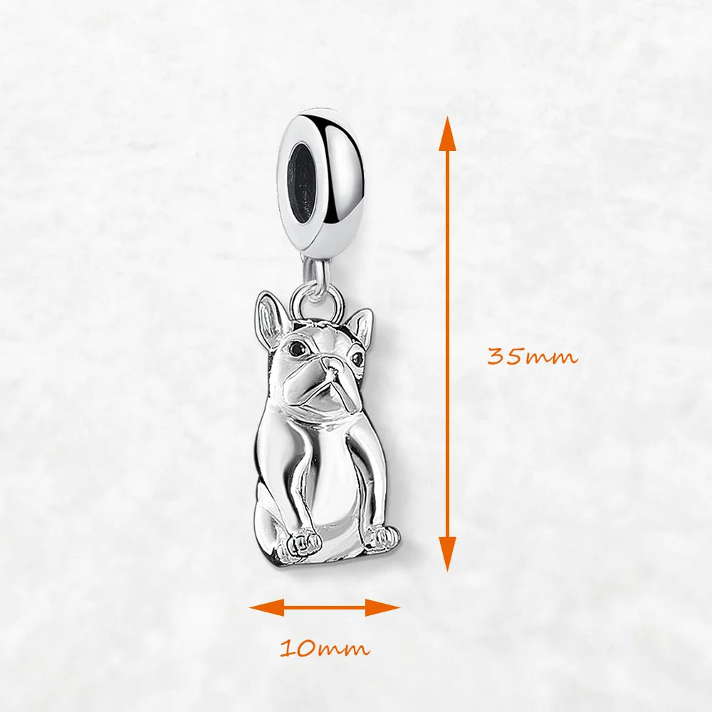 Chic French Bulldog Sterling Silver Charm – Modern Dog Lover Gift