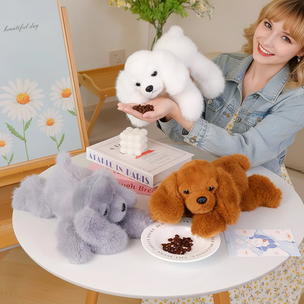 Chic Red Poodle Stuffed Animal – Trendy Plush Gift for Collectors