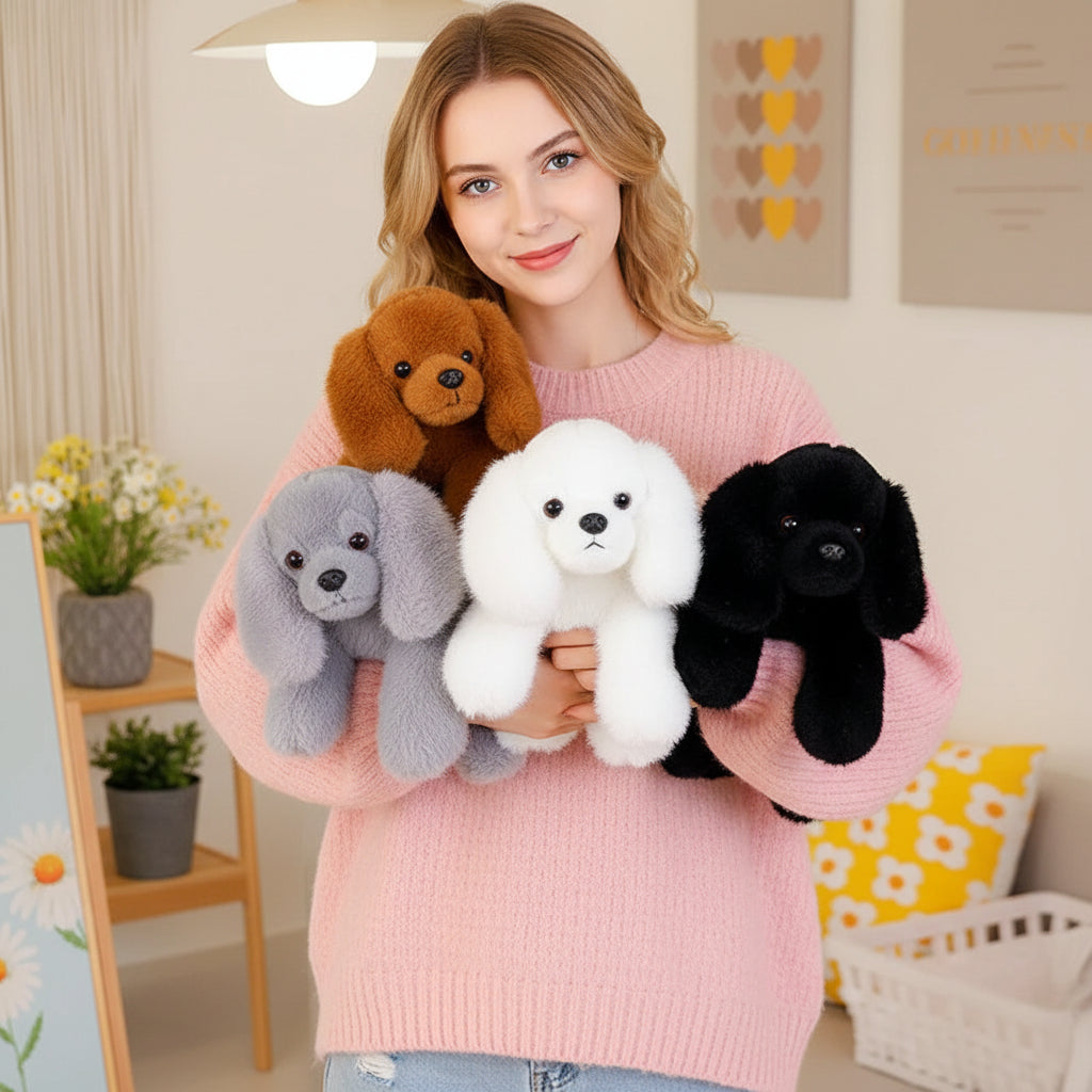 Chic Red Poodle Stuffed Animal – Trendy Plush Gift for Collectors