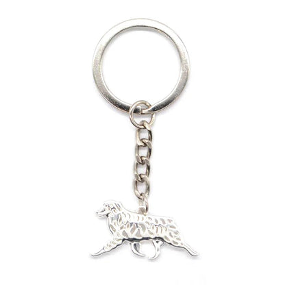 Chic Silver Australian Shepherd Keychain – Lovely Puppy Gift for Women