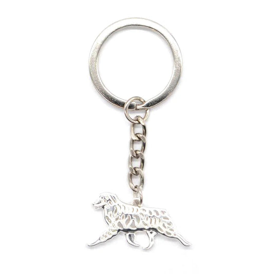 Chic Silver Australian Shepherd Keychain – Lovely Puppy Gift for Women
