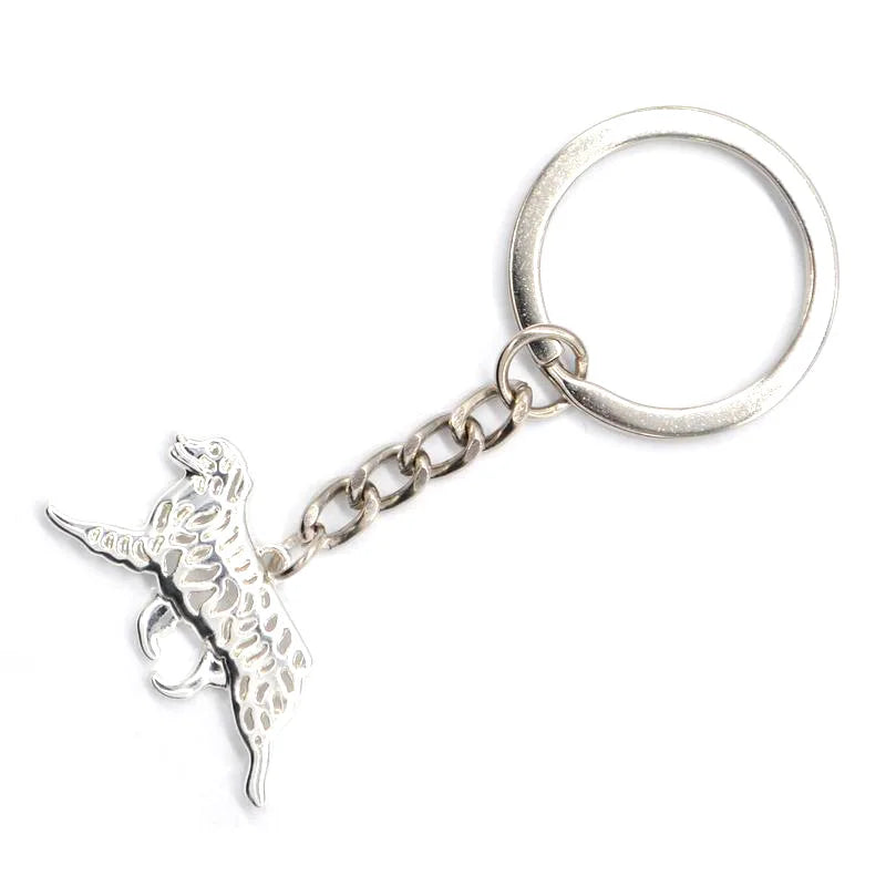 Chic Silver Australian Shepherd Keychain – Lovely Puppy Gift for Women