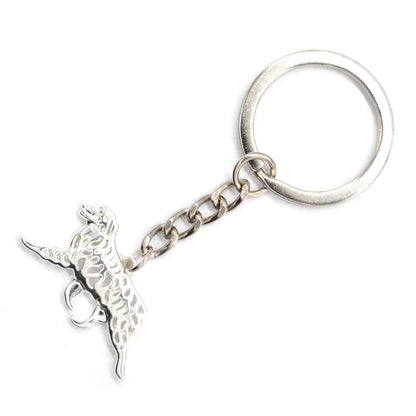 Chic Silver Australian Shepherd Keychain – Lovely Puppy Gift for Women
