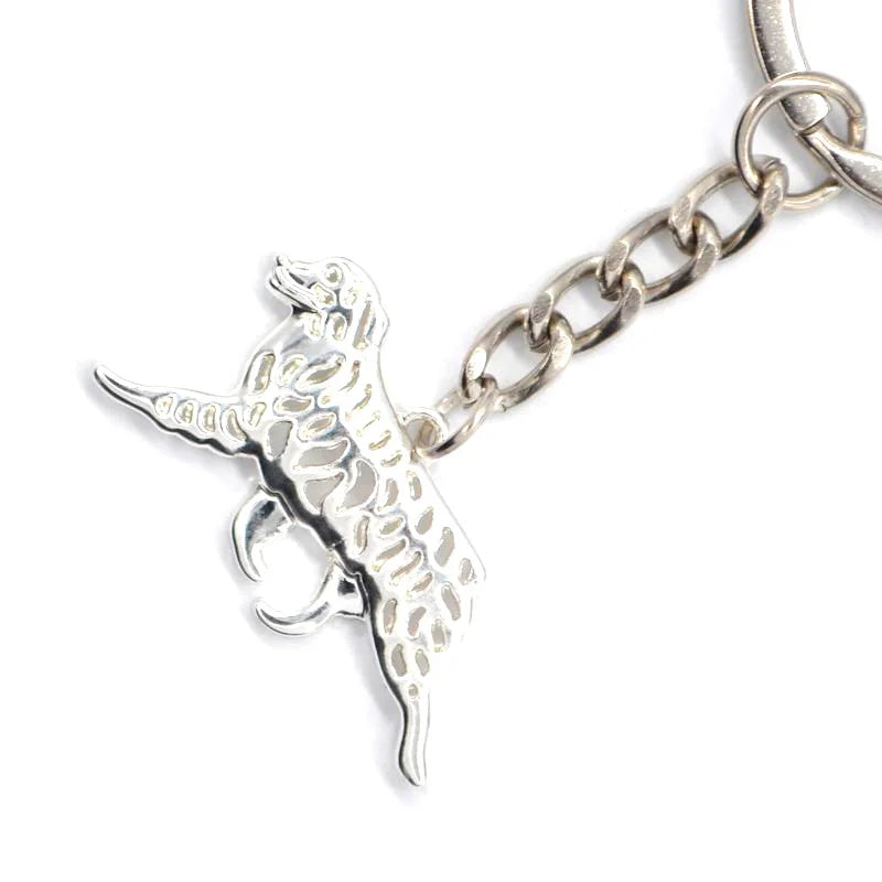 Chic Silver Australian Shepherd Keychain – Lovely Puppy Gift for Women
