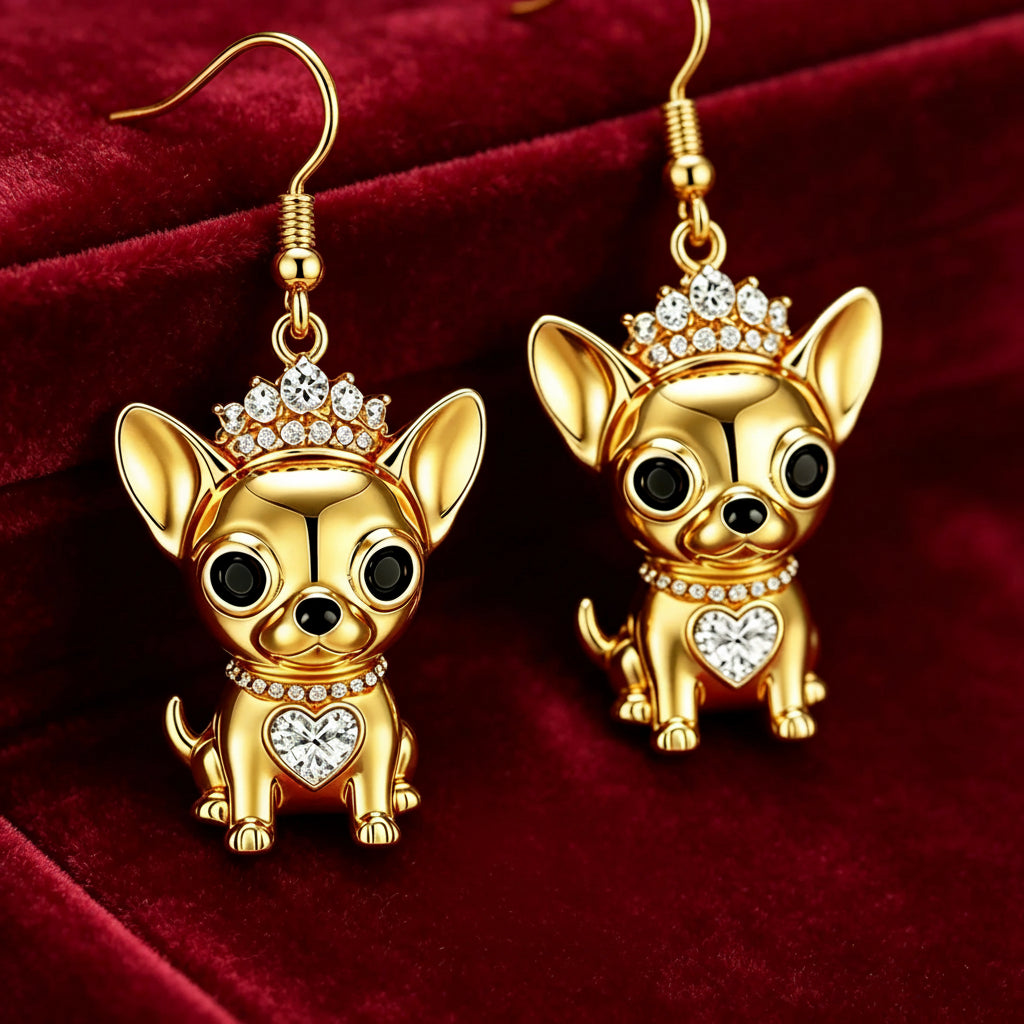 Chihuahua Earrings – Unique Dog Jewelry - Puppy Lover Gift