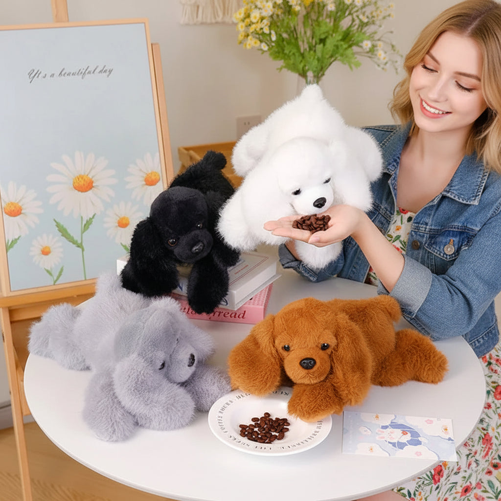 Cloud Soft Gray Poodle Stuffed Animal – Gentle Plush Dog Toy