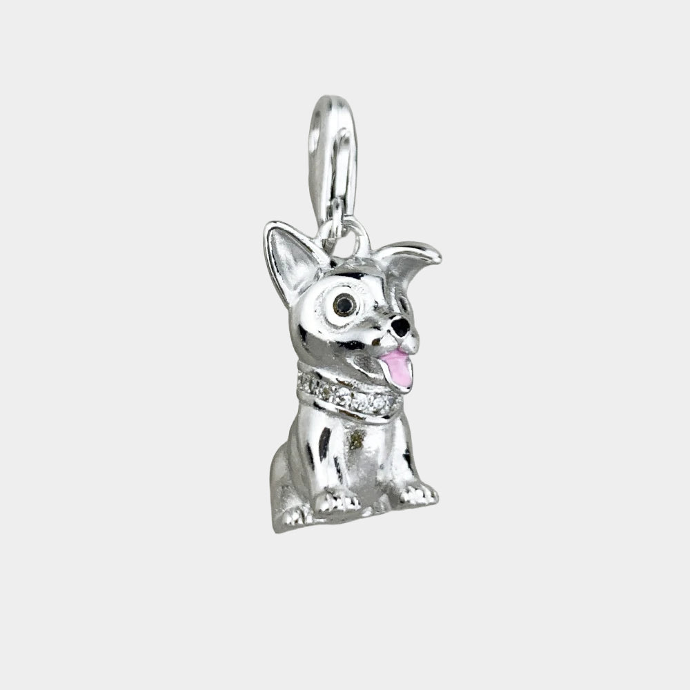 Corgi Charm Pendant for Women – Cute Silver Dog Jewelry