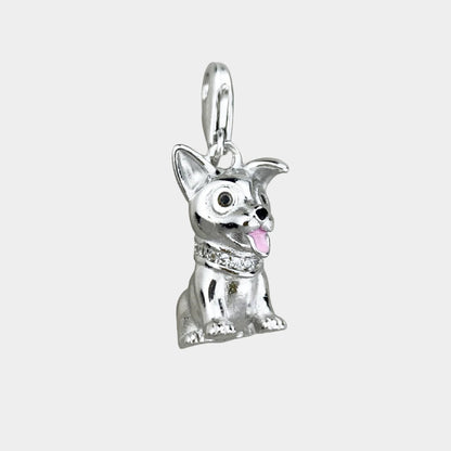 Corgi Charm Pendant for Women – Cute Silver Dog Jewelry