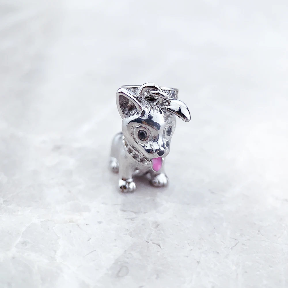 Corgi Charm Pendant for Women – Cute Silver Dog Jewelry